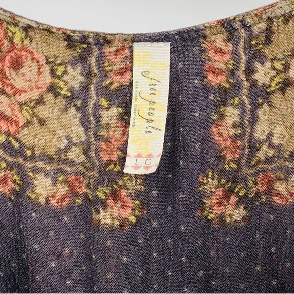 Free people | Bridgette Bohemian mini Dress | size Large - Picture 4 of 10